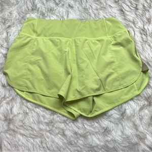 Athelta Bright Neon Yellow Green Running Active Shorts Size M